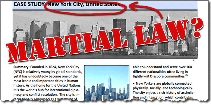 Military Martial Law Plan New York City