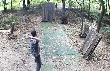 how to set up a throwing knife training area